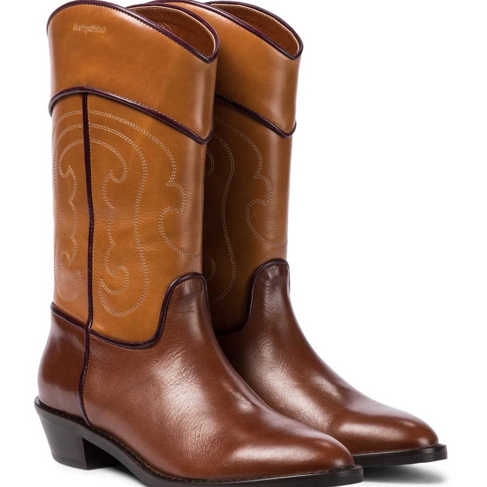 SOLD  See by Chloe brown leather cowboy boots